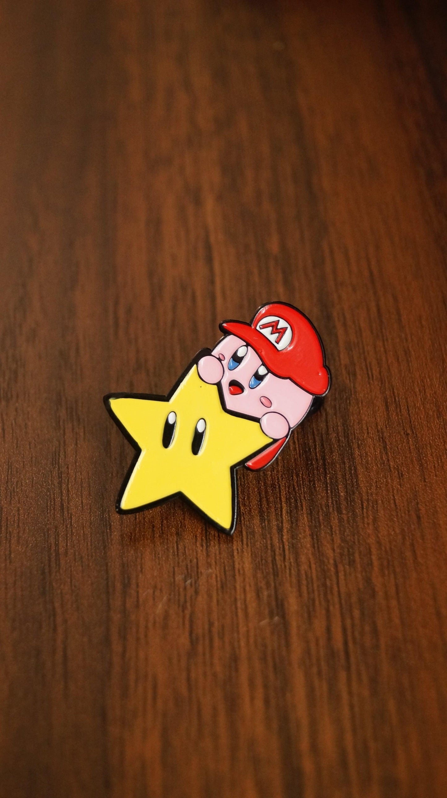 Kirby Mario Star Enamel Pin - Mr. Pins