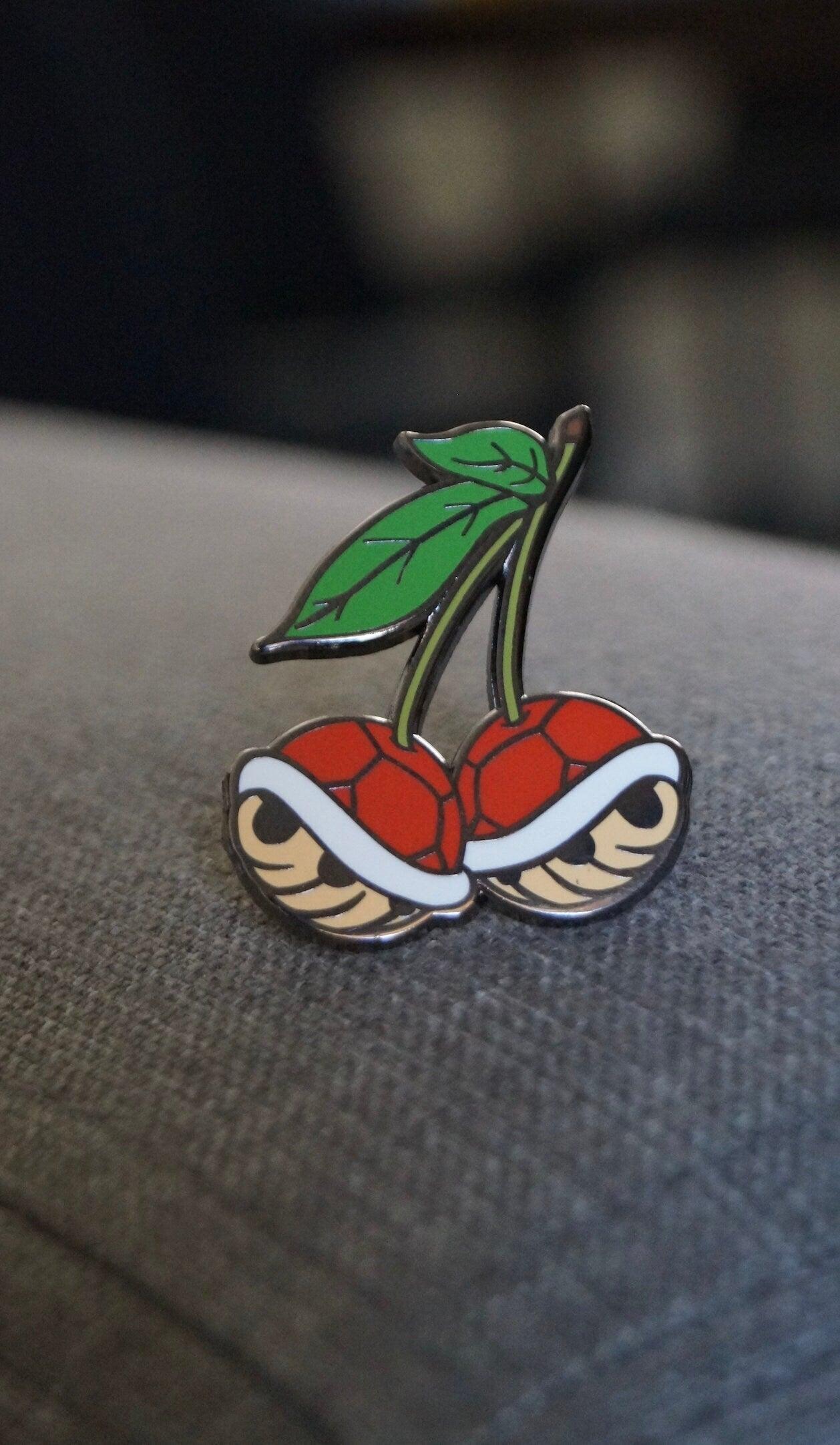 Cherry Red Shells Enamel Pin - Mr. Pins