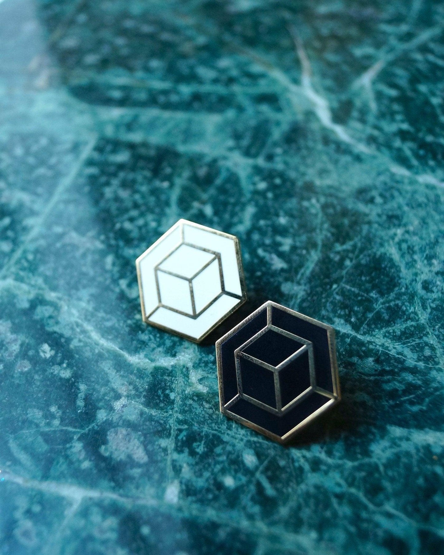 Cube in Cube Illusion Enamel Pin - Mr. Pins
