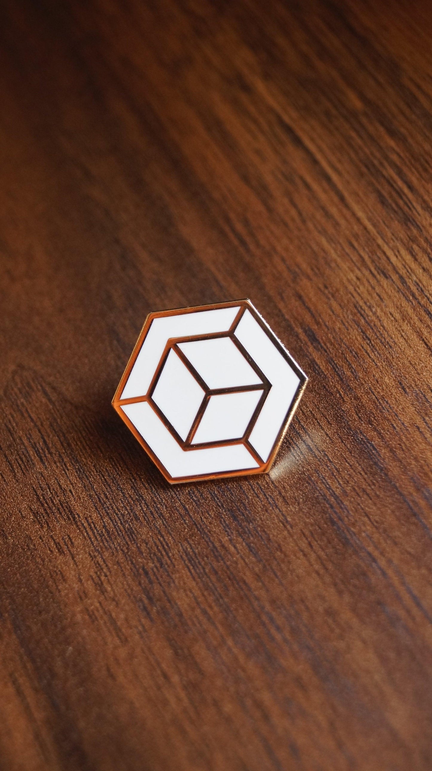 Cube in Cube Illusion Enamel Pin - Mr. Pins