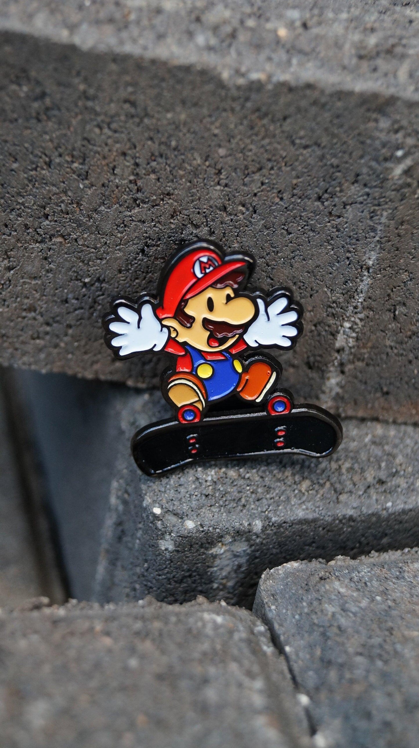 Mario Skate Enamel Pin - Mr. Pins