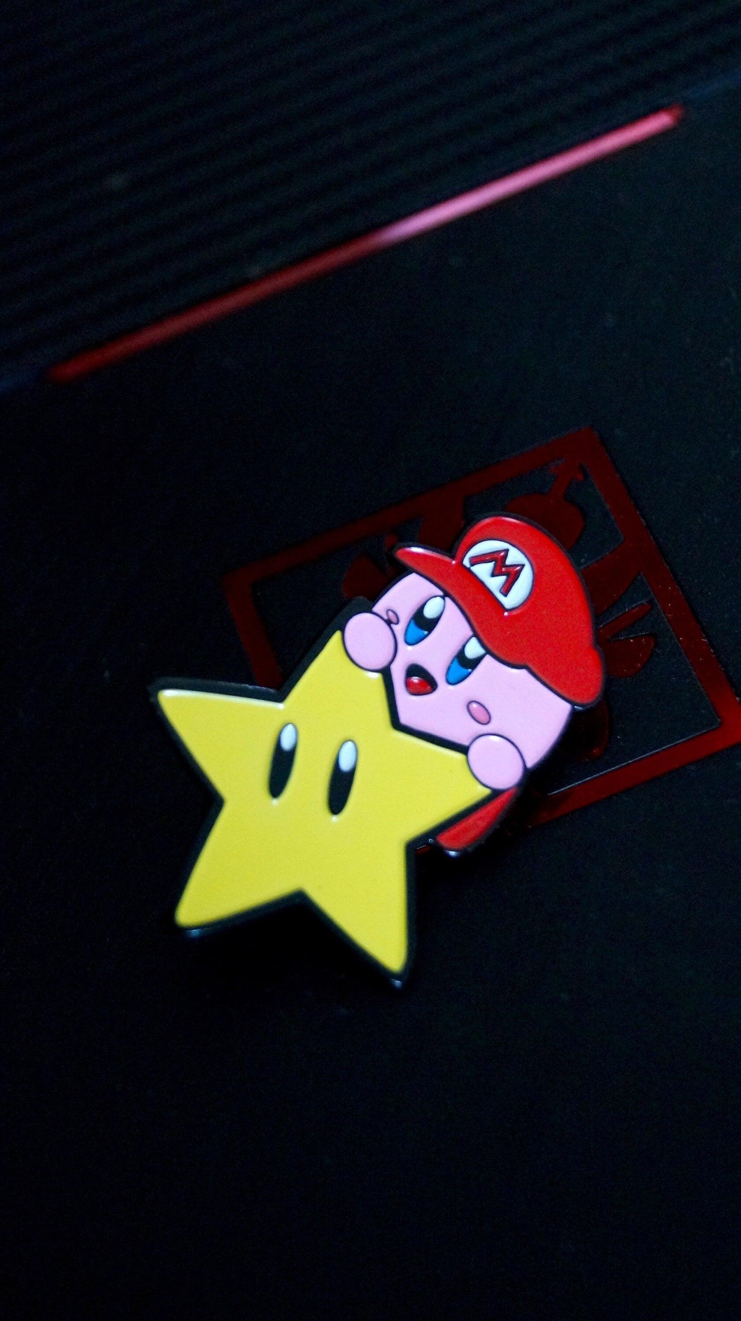 Kirby Mario Star Enamel Pin - Mr. Pins