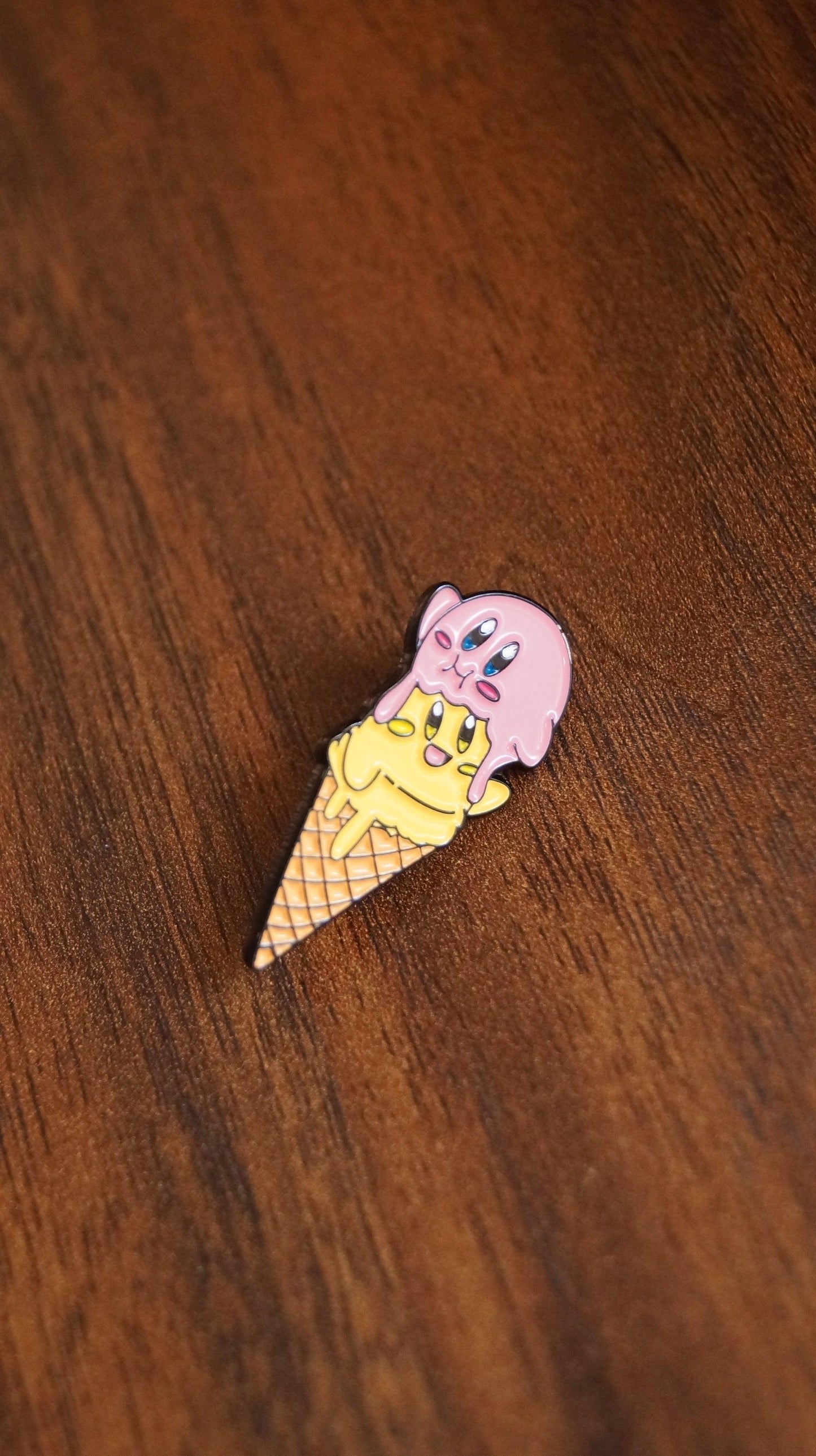 Ice Cream Kirby Enamel Pin - Mr. Pins