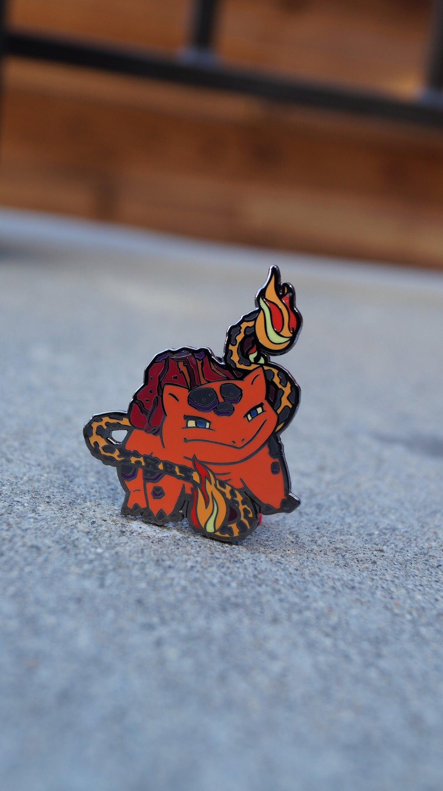 Lavasaur Enamel Pin - Mr. Pins