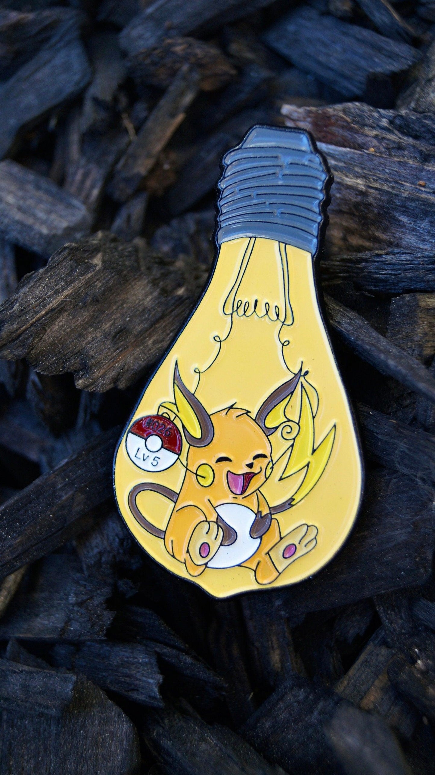 Raichu Bulb Enamel Pin - Mr. Pins