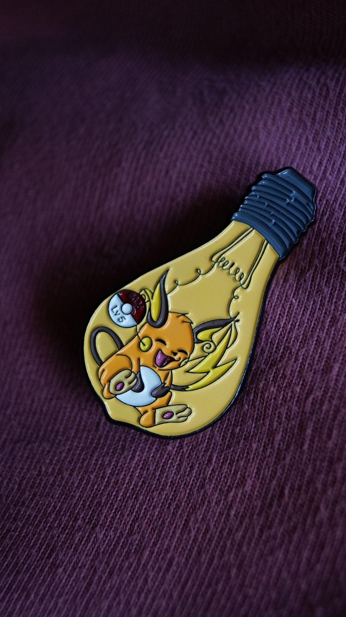 Raichu Bulb Enamel Pin - Mr. Pins