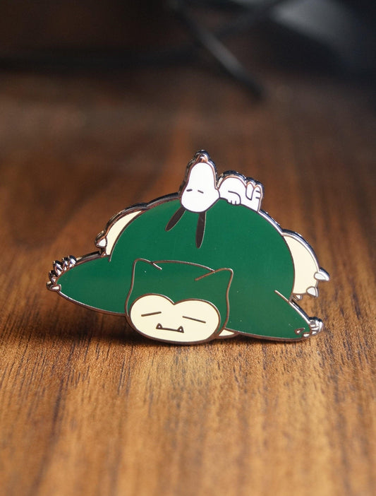 Snorlax x Snoopy Nap Enamel Pin - Mr. Pins