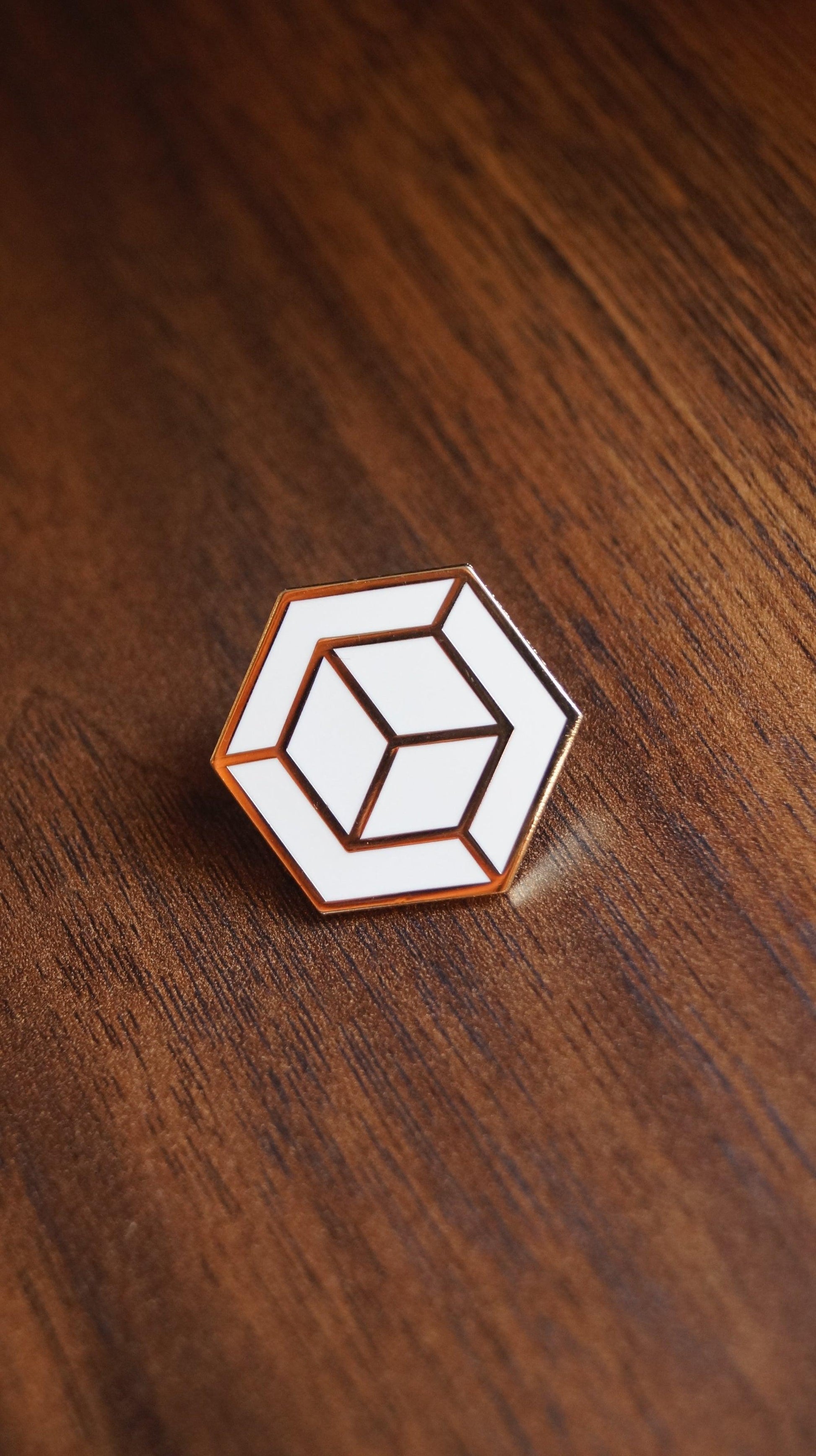 Cube in Cube Illusion Enamel Pin - Mr. Pins