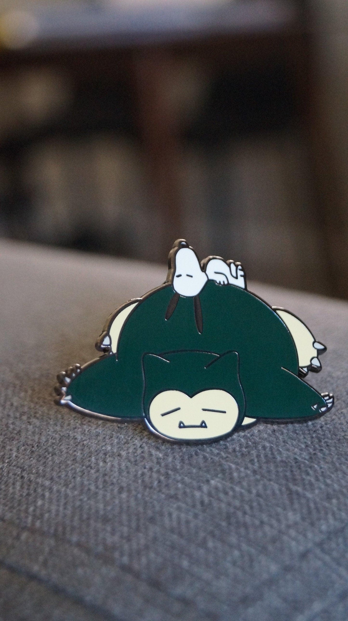 Snorlax x Snoopy Nap Enamel Pin - Mr. Pins